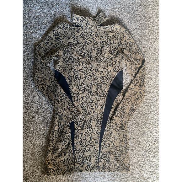 Free People night play ginger jacquard open back dress - Picture 3 of 5